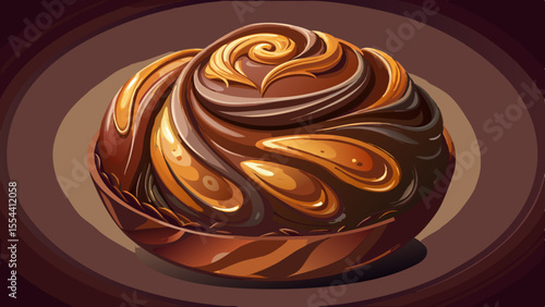 chocolate, dark chocolate, cocoa, dessert, sweet, gourmet, luxury, swirl, semi-realistic, soft lighting, melted, marble, food, tasty, elegant, sugar, rich, snack, background, realistic, close-up, deta