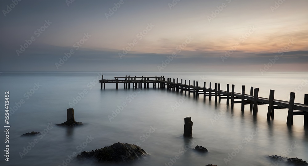 Obraz premium pier at dusk