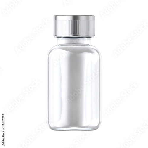 Medicine bottle plastic pharmacy everyday health item simple clean design isolated on transparent background