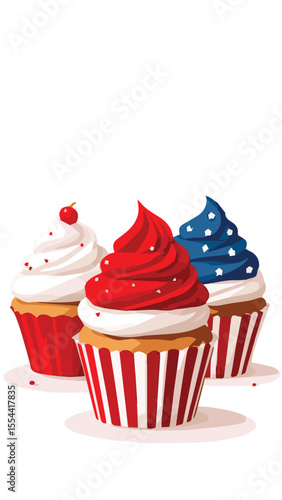patriotic cupcakes with american flag