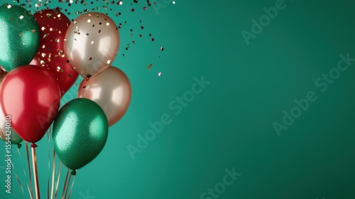 Wallpaper Mural National Give a Bunch of Balloons Month Festive celebration with colorful balloons and confetti for party decoration Torontodigital.ca