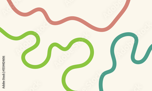 Set of color abstract banner with curvy line and motivational phrase. Background with scribble squiggle. Wave line art . Vector Illustration . 