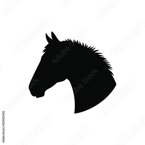 Elegant Horse Head Silhouette A Simple and Striking Equestrian Image