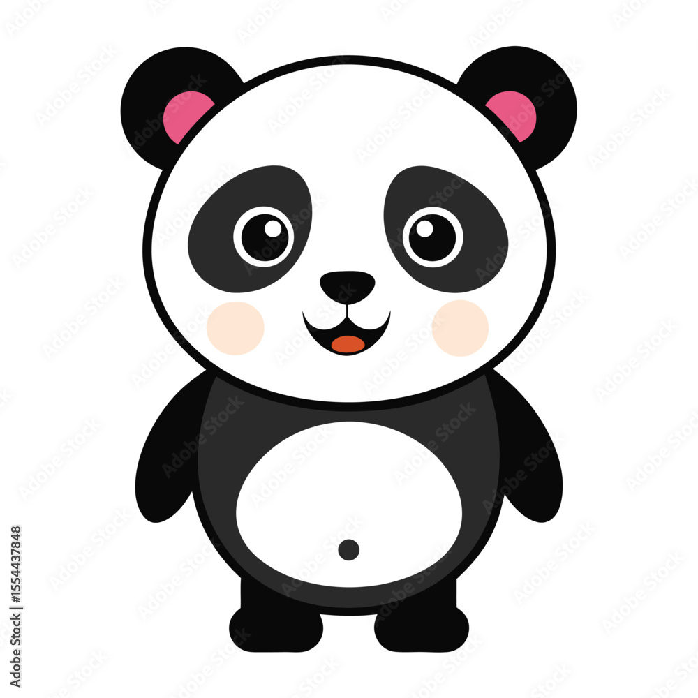 Fototapeta premium panda vector image on white background