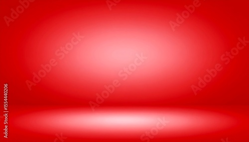 A vibrant cherry red gradient background with soft, diffused light creating a smooth, bright look