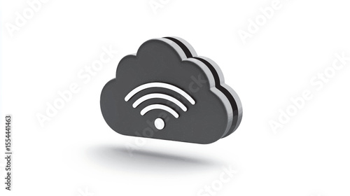 Cloud Computing Storage WiFi Wireless Network Technology Icon Graphic