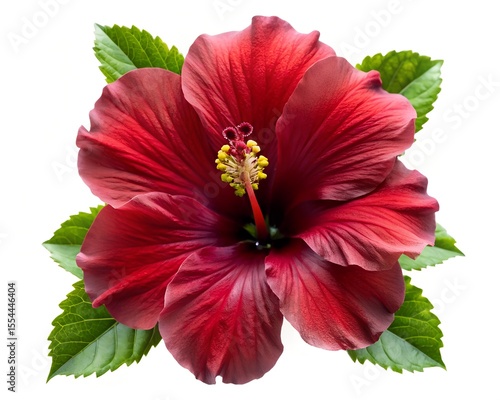hibiscus flower isolated on white