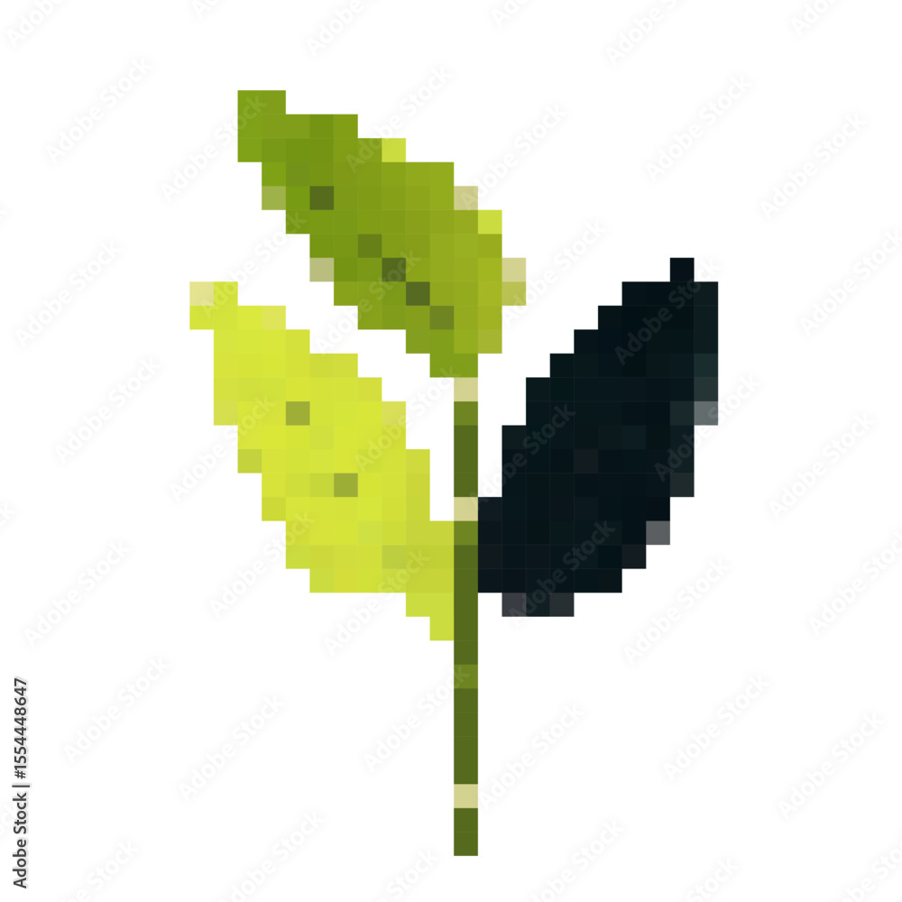 Fototapeta premium Vector illustration of stylized leaves depicting freshness and nature in a modern digital design format