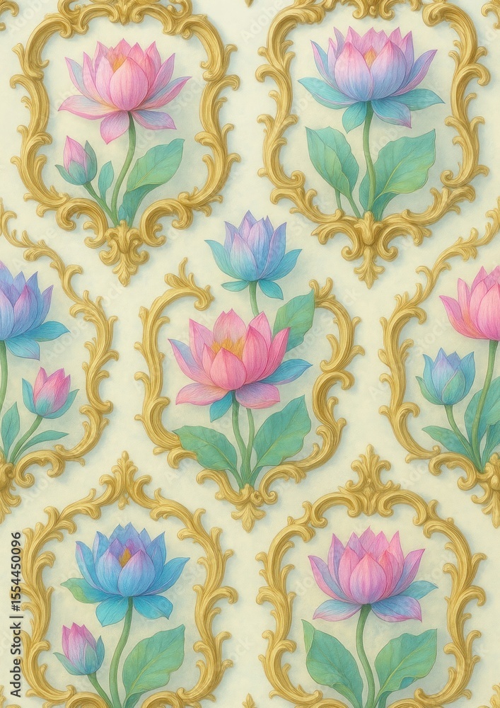 Fototapeta premium Elegant floral vintage pattern.