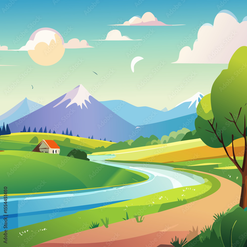 Obraz premium landscape with mountains