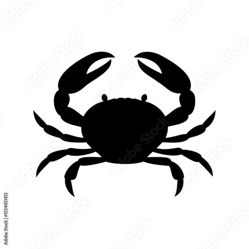 Crab icon, Crab vector icon, Crab silhouette, Sea crab silhouette vector