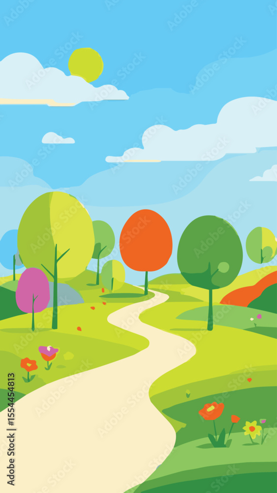 Obraz premium autumn landscape with trees