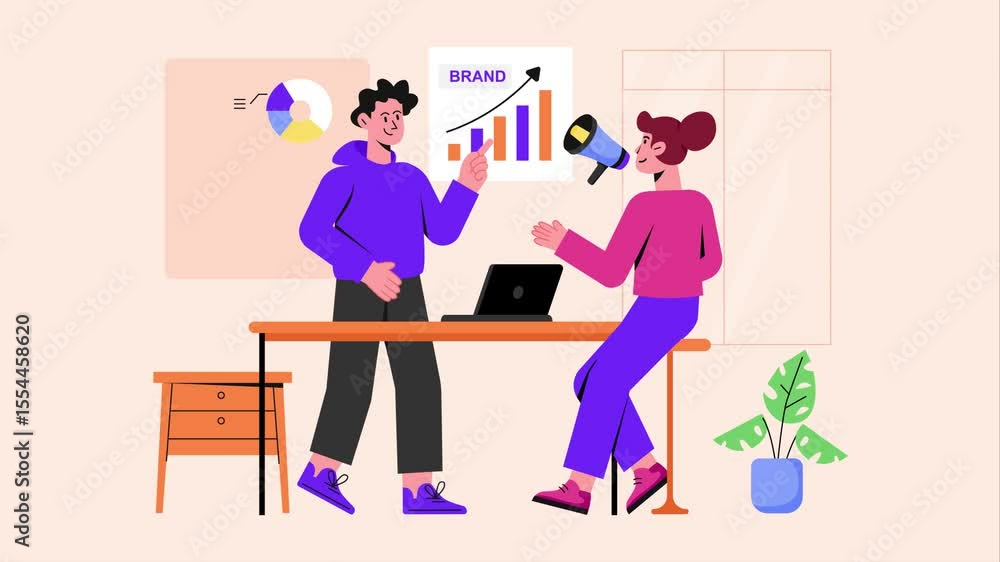 Marketing Team Working Together Mp4 Video Animated Marketing Team Working Together Mp4 Video Animated