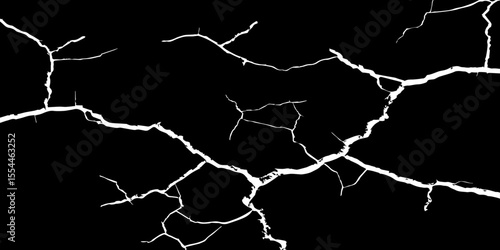 Generate an image depicting a high-contrast texture of a surface with luminous, branching cracks against a deep, dark, or black background. The cracks should appear to glow or be brightly highlighted.
