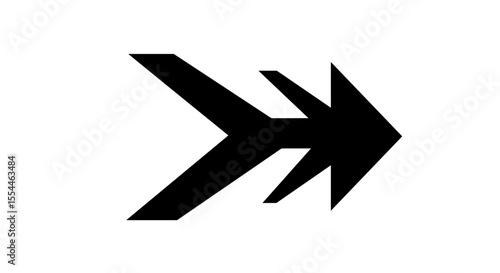 Free Download Bold black arrow vector illustration for graphic design and directional icon - GFXLoad