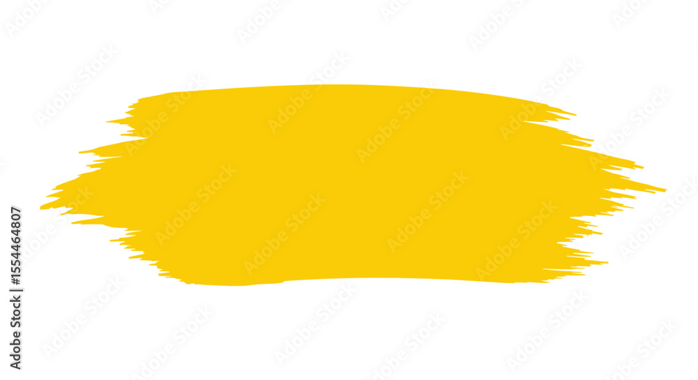 Obraz premium Bright yellow brush stroke vector illustration for modern design