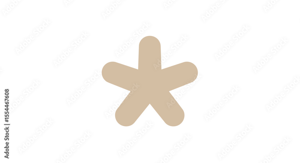 Fototapeta premium Minimalist asterisk symbol vector illustration for modern design