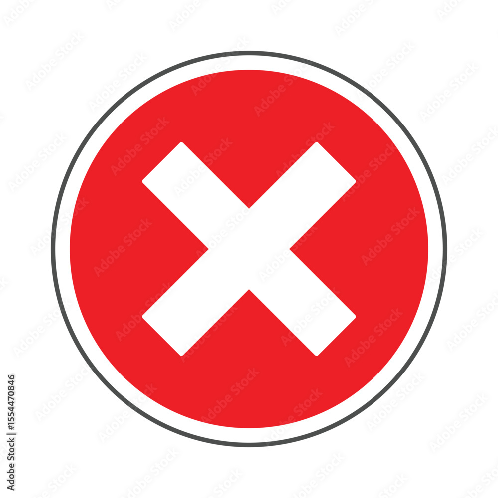 cross mark illustration icon cross mark illustration icon