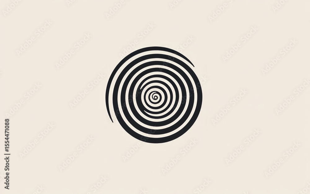 Concentric dark spiral on light background Concentric dark spiral on light background