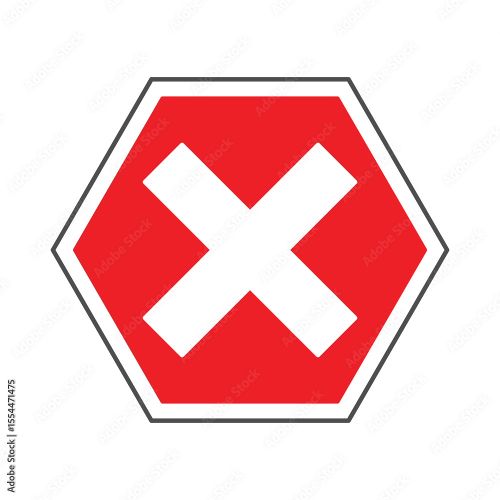 Obraz premium cross mark illustration icon