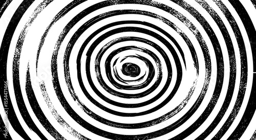 Hypnotic spiral pattern vector illustration for poster design in grunge style
