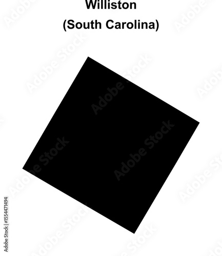 Tableau sur toile Williston (South Carolina) blank outline map