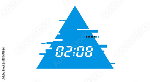 Digital triangle countdown vector illustration for modern technology design