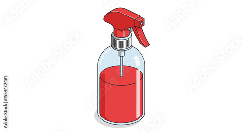 Cleaning solution icon design: isometric vector illustration