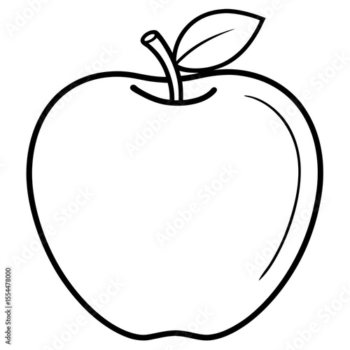 Apple line art vector