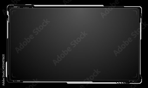 HUD frames white grey user interface elements design modern technology futuristic control panel screen digital hologram window gaming menu touching cyber monitor set on black background vector