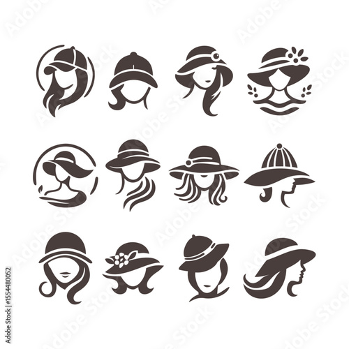 Women Hat Logo Vector