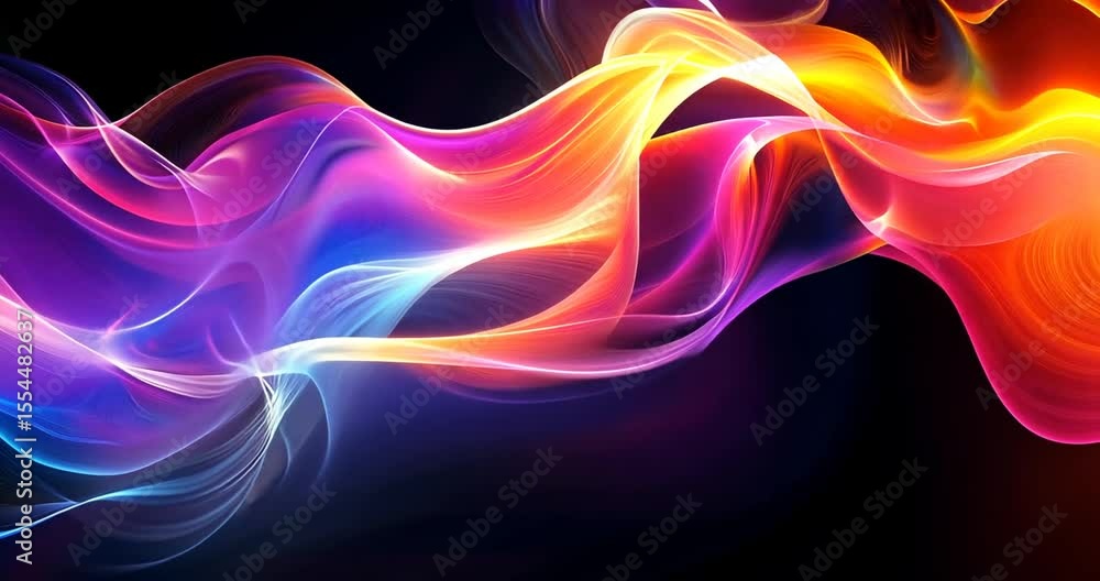 Abstract glowing waves design Abstract glowing waves design