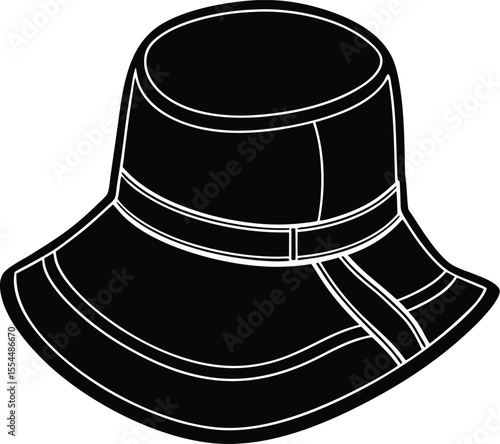 Silhouette of a Bucket Hat