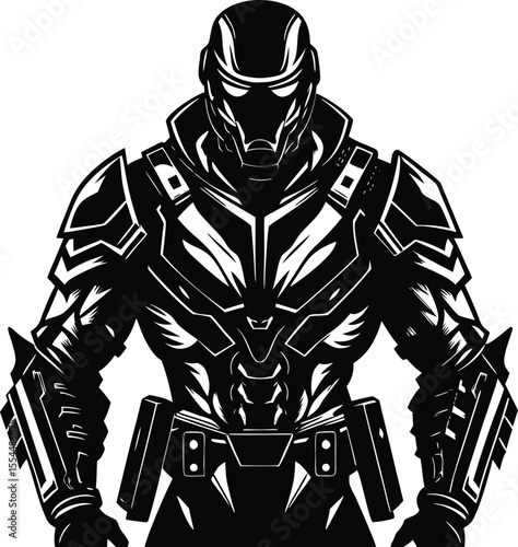 Silhouette of a Bio Enhanced Soldier