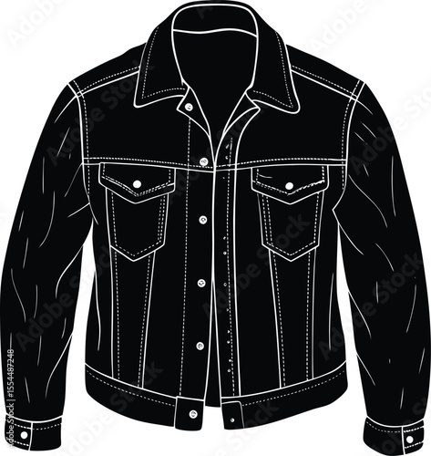Silhouette of a Denim Jacket