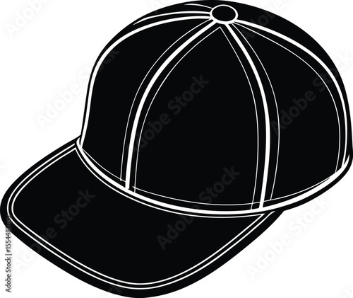 Silhouette of a Flat Brimmed Cap Worn Sideways