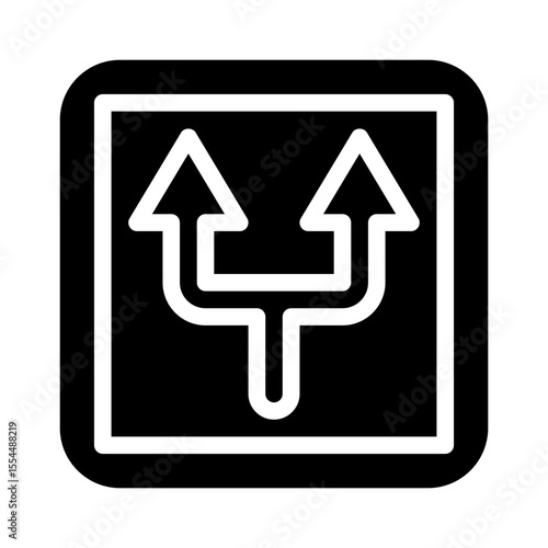 split arrow glyph icon