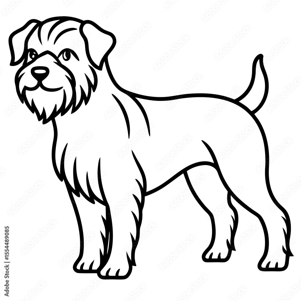Fototapeta premium dogs line art vector