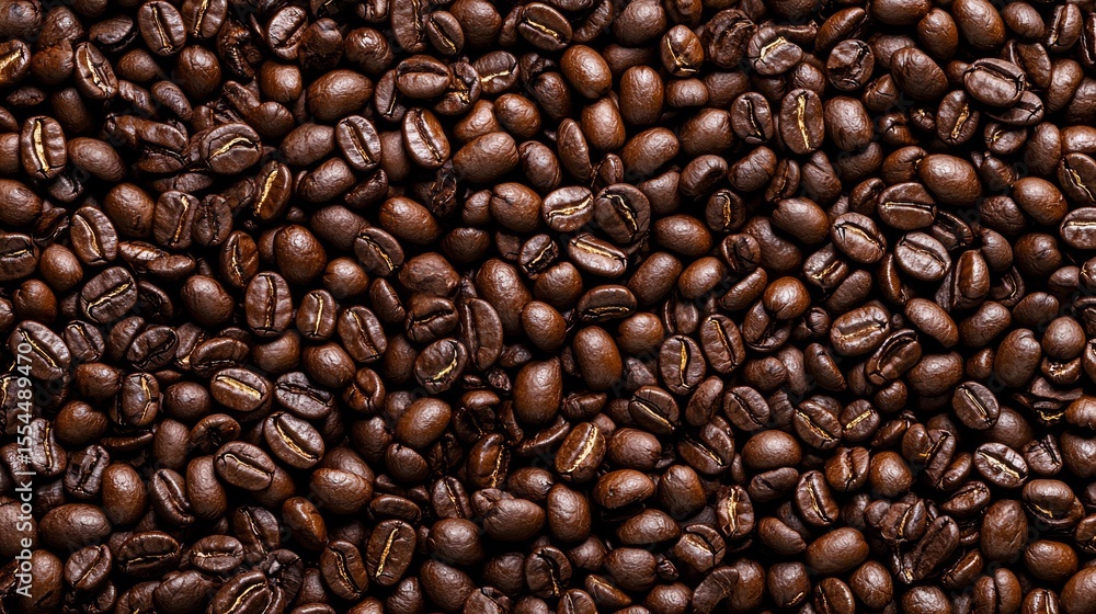 Obraz premium Roasted Coffee Beans Background Texture