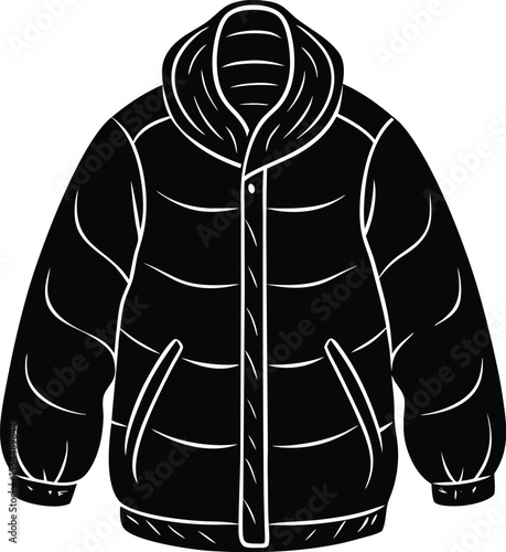 Silhouette of a Puffer Jacket