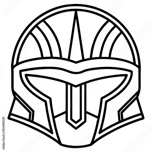 Helmet line art vector