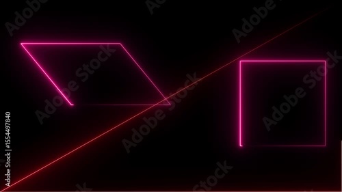 Wallpaper Mural Neon Line. Rounded, Line Photo Friend with Photon Neon Color and Illustrated Black Background, Animation Video Torontodigital.ca