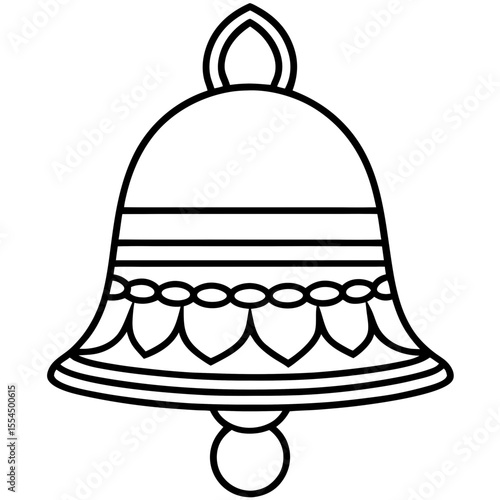 Jhumka line art vector