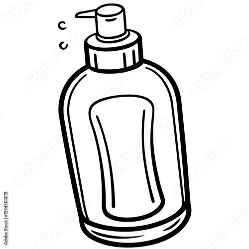 Lotion line art vector