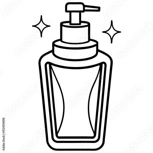 Lotion line art vector