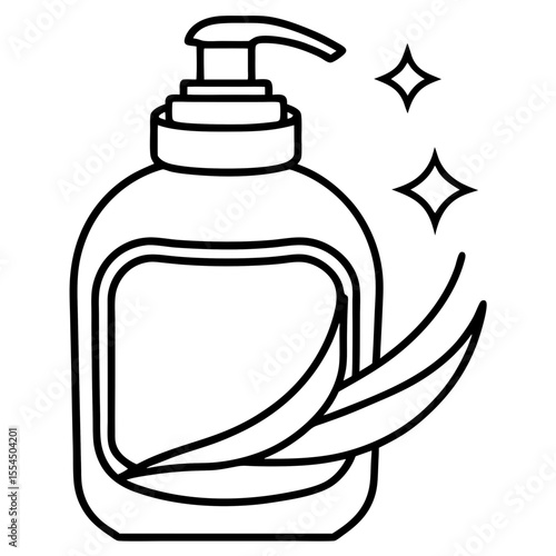 Lotion line art vector