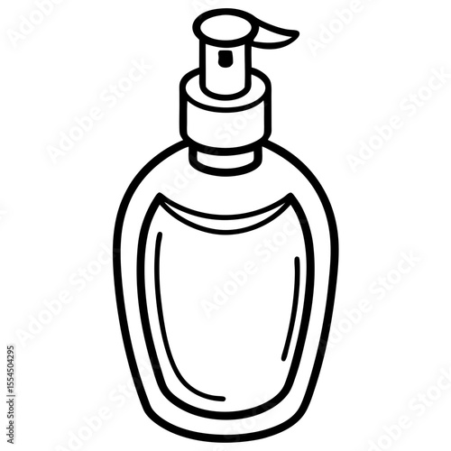 Lotion line art vector
