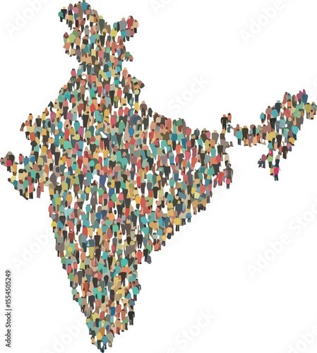 India map population density graphic representation demographic statistics