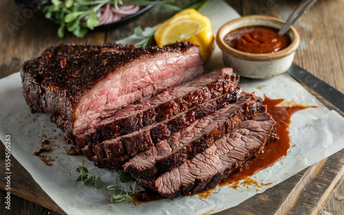 Beef Brisket: Slow-cooked beef brisket, often smoked or braised. Tender, juicy, and flavorful with a rich, meaty taste. A BBQ favorite in the Southern U.S.