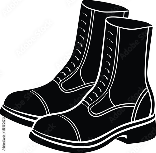 Silhouette of a Pair of Boots